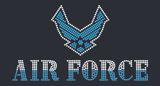 AIR FORCE FAMILY (CHOOSE PERSON) Rhinestone TShirt